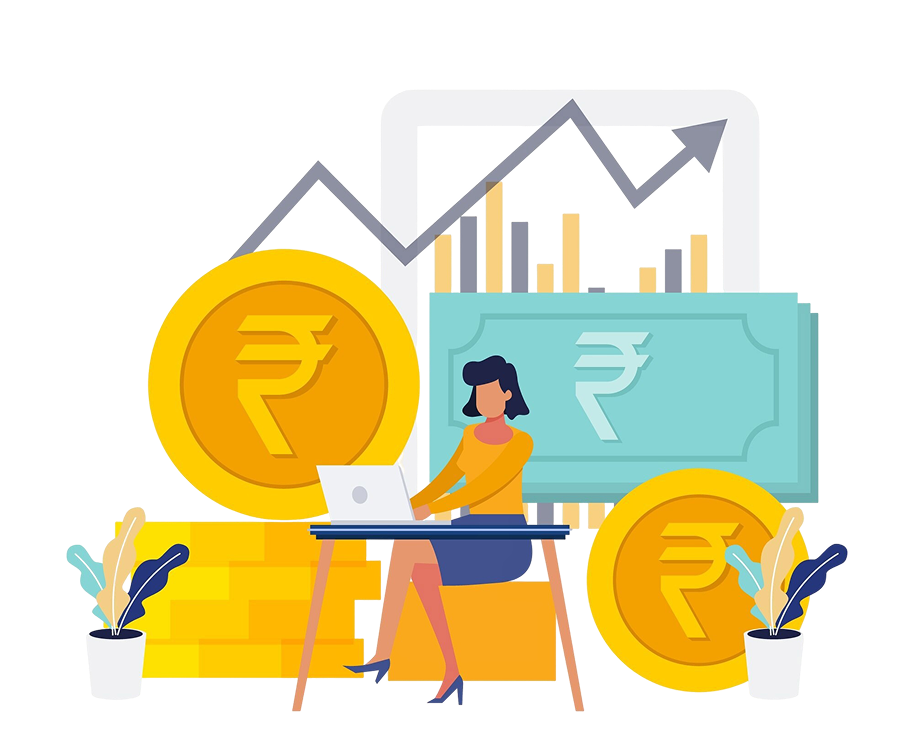 Illustration of cost-savings and efficiency dashboard